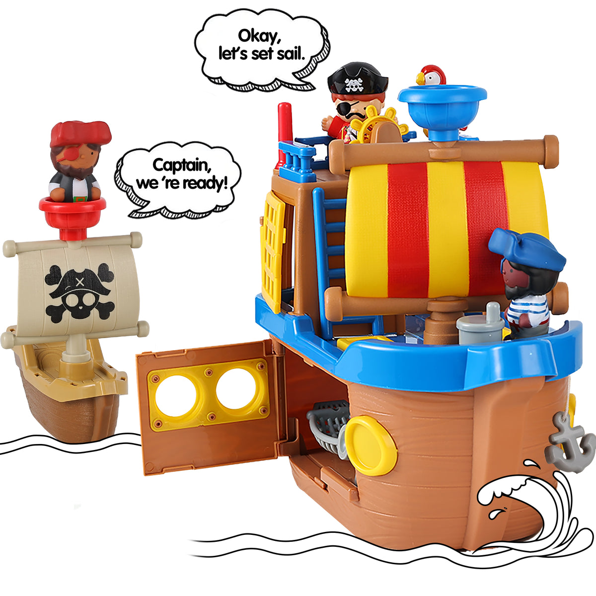 Large Pirate Ship Toys – iPlay iLearn Toys
