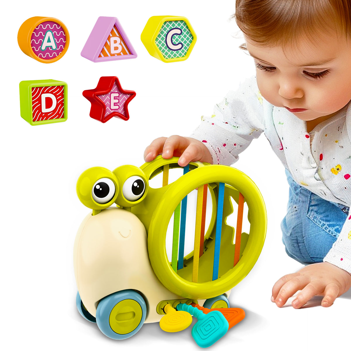 iPlay, iLearn 10pcs Baby Rattle Infant Toys Infant Shaker Newborn Gifts ...