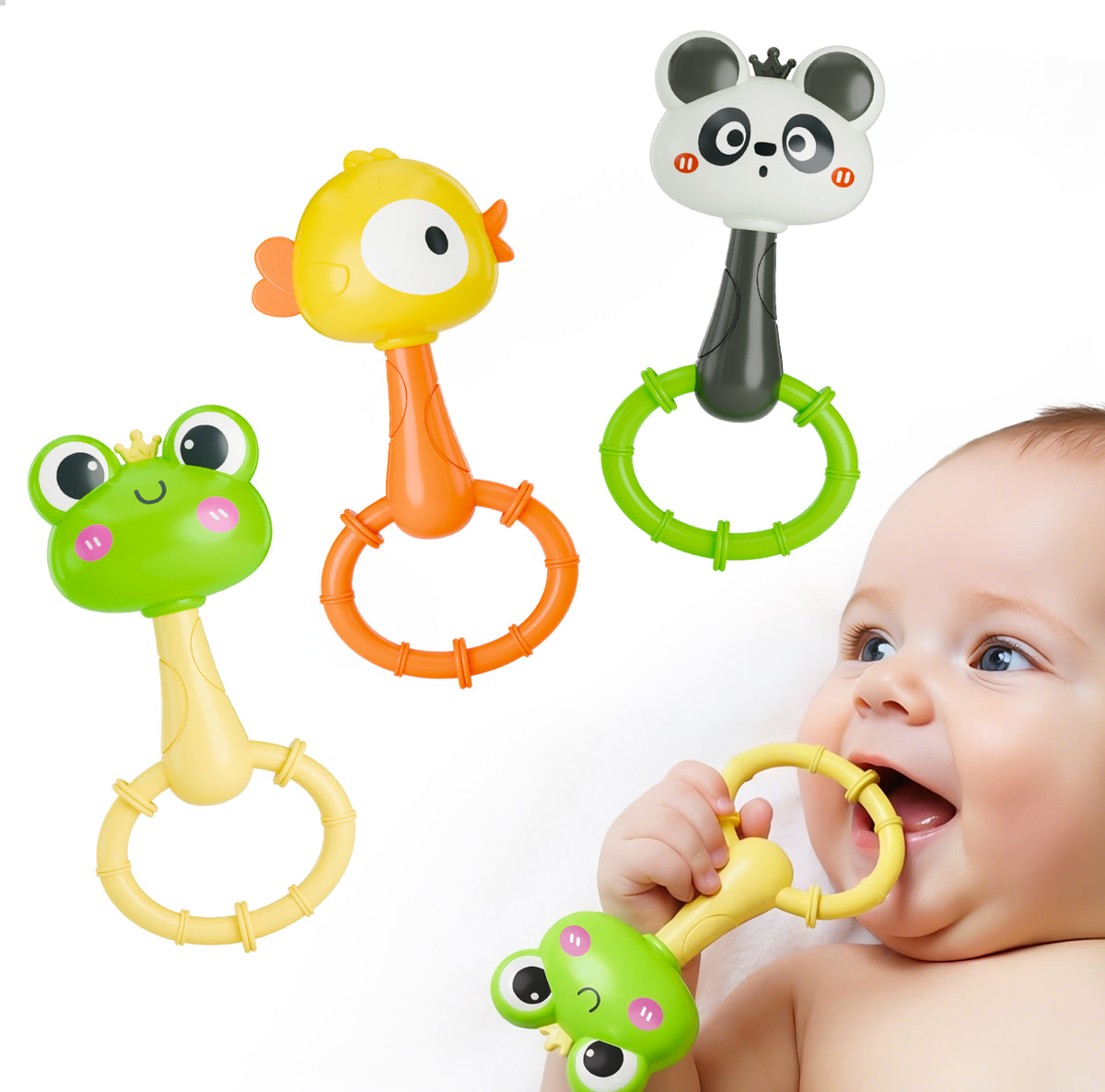 iPlay, iLearn 10pcs Baby Rattle Infant Toys Infant Shaker Newborn Gifts ...