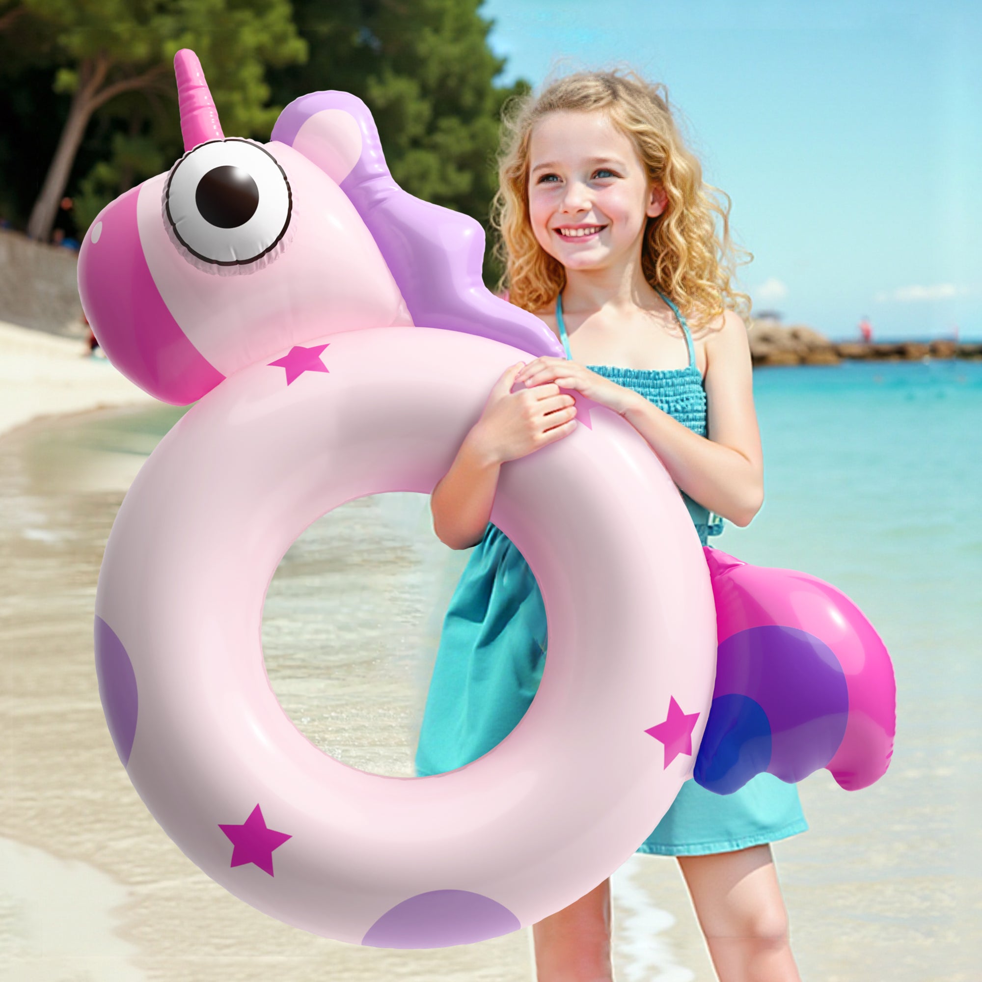 Pool Wave Kids Swim Ring Pool Floats – iPlay iLearn Toys