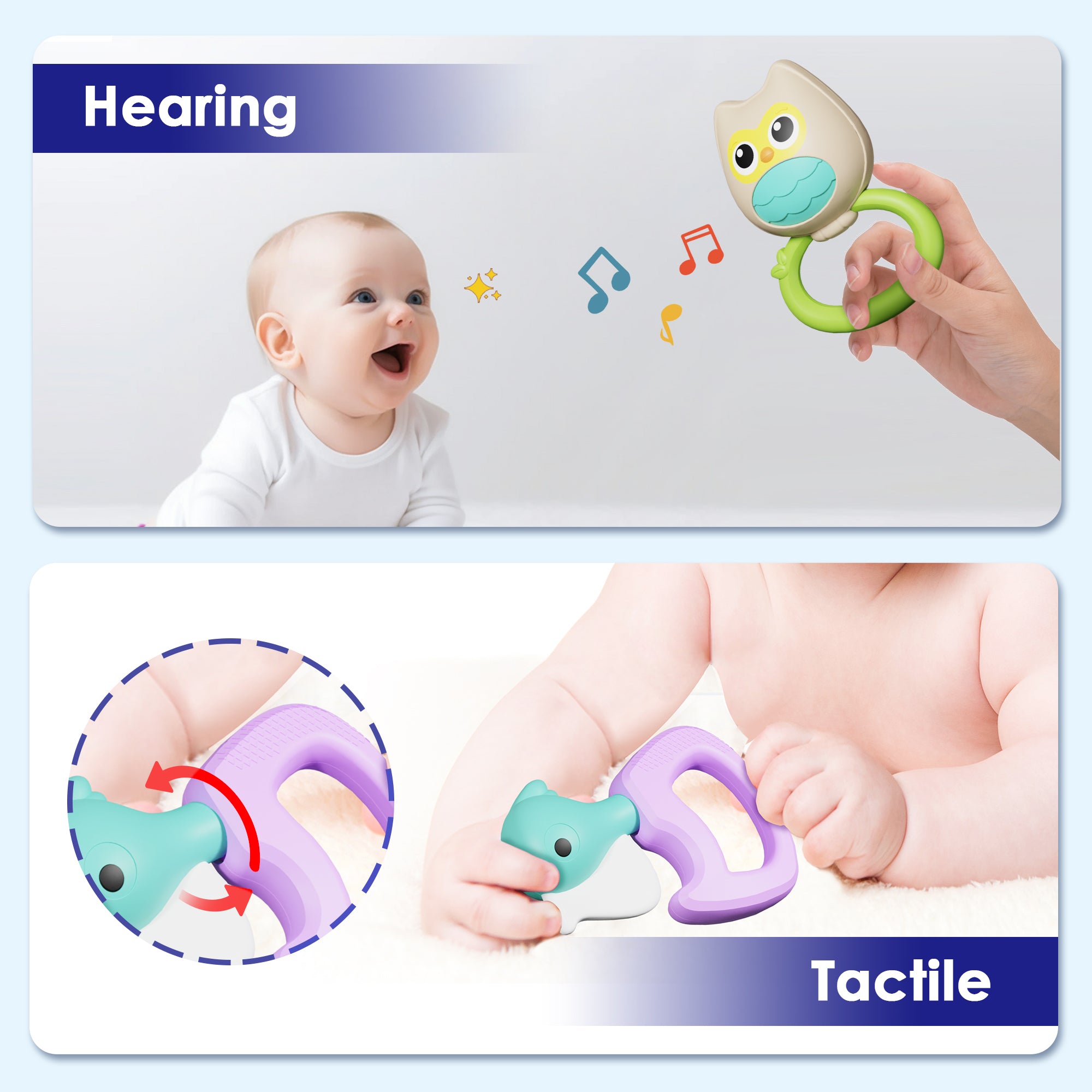 Teether Rattle Toy Baby Teething Rattle Toys – iPlay iLearn Toys