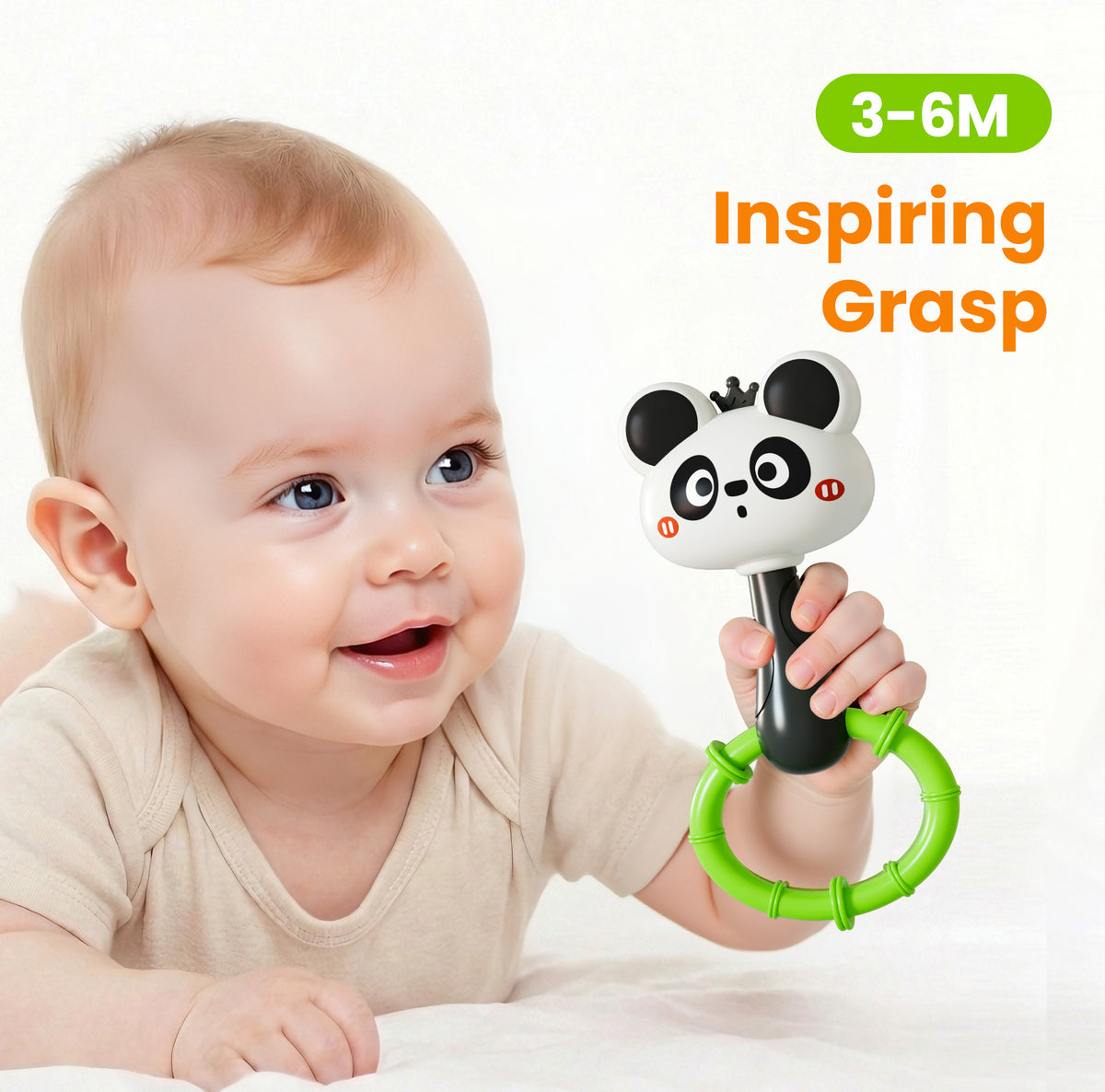 Apple Core Rattle Toy iPlay, iLearn 10pcs Baby Rattle Infant Toys Infant Shaker Newborn Gifts ...