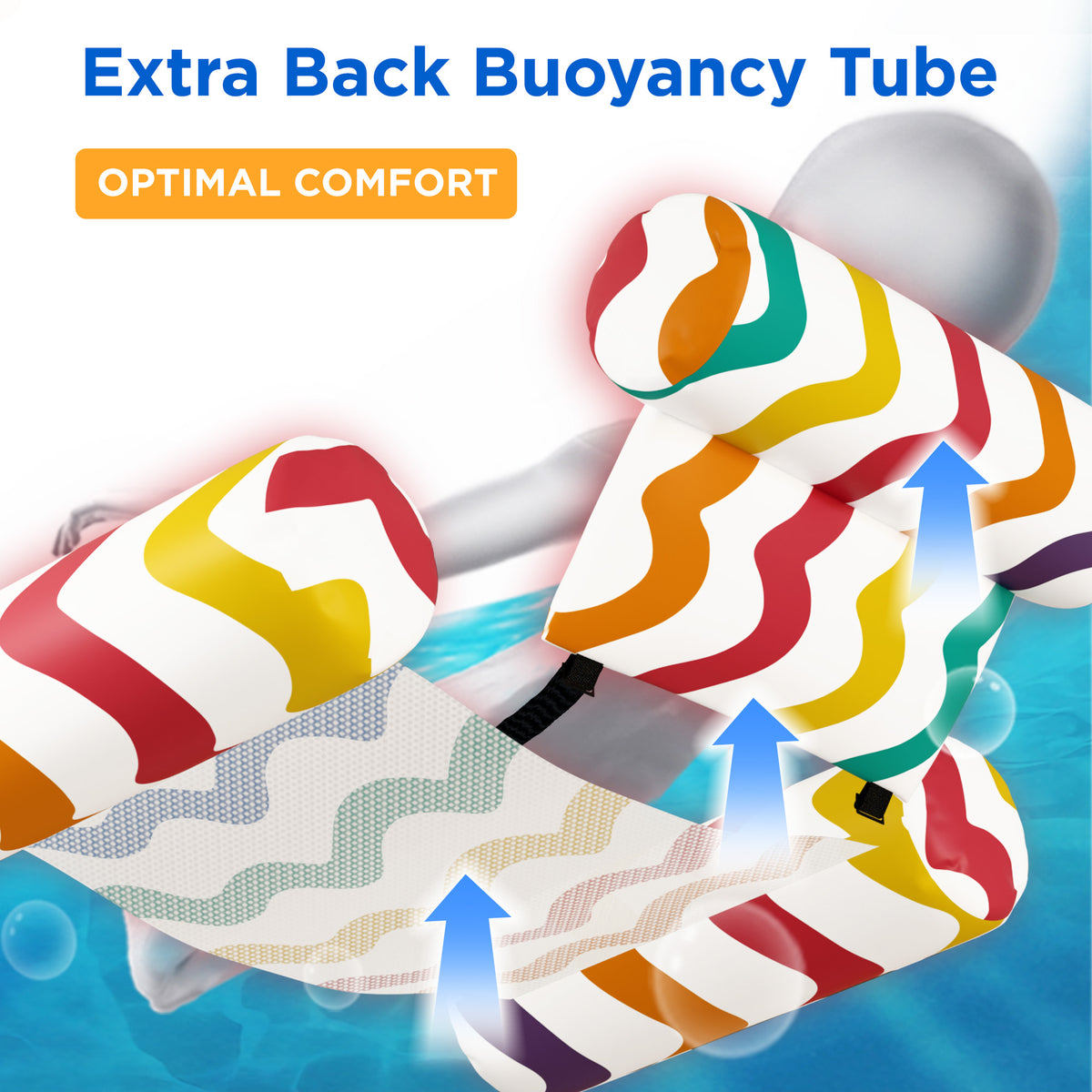 Funscape Pool Floats Chairs Adult, 2 Packs Heavy Duty Inflatable Swimm ...