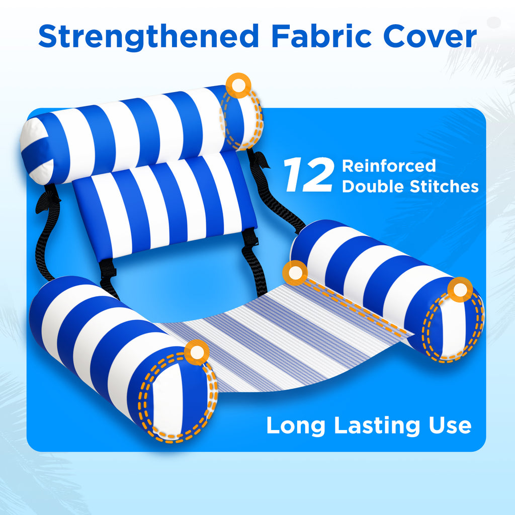 Funscape Pool Floats Chairs Adult, 2 Packs Heavy Duty Inflatable Swimm ...