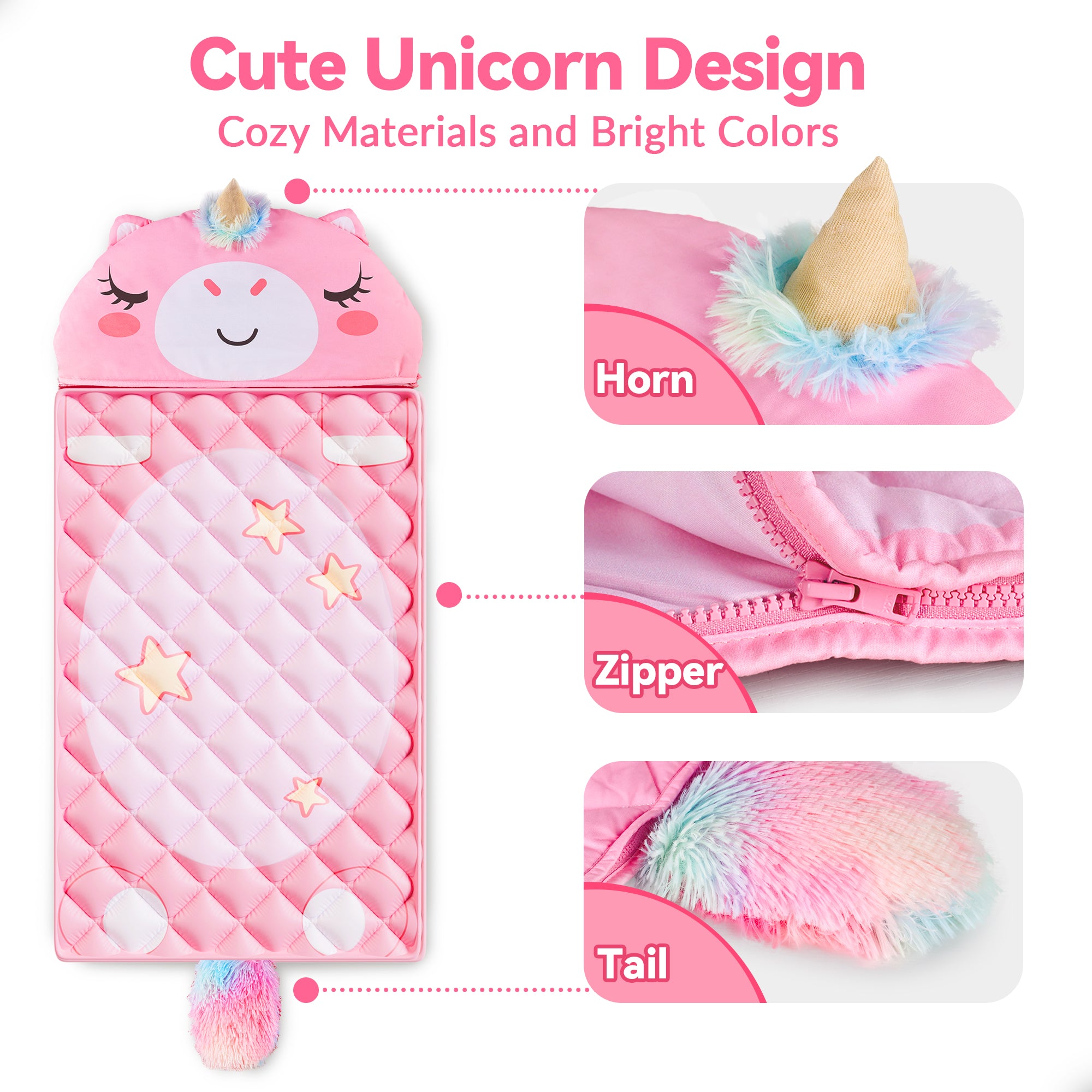 iPlay, iLearn Kid Sleeping Bag, Unicorn Slumber Sack, Toddler Girl Nap – iPlay iLearn Toys