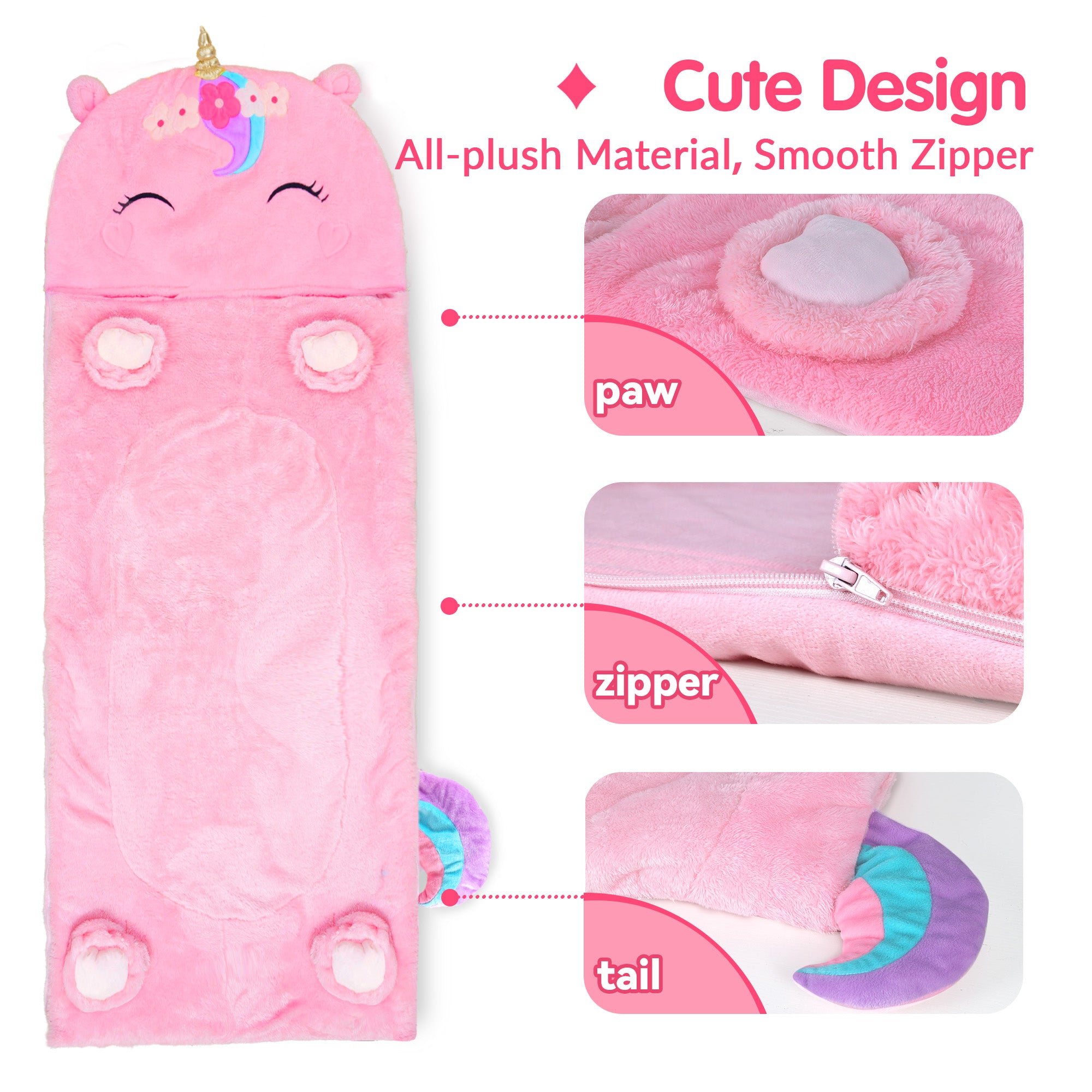 iPlay, iLearn Kids Unicorn Sleeping Bag – iPlay iLearn Toys