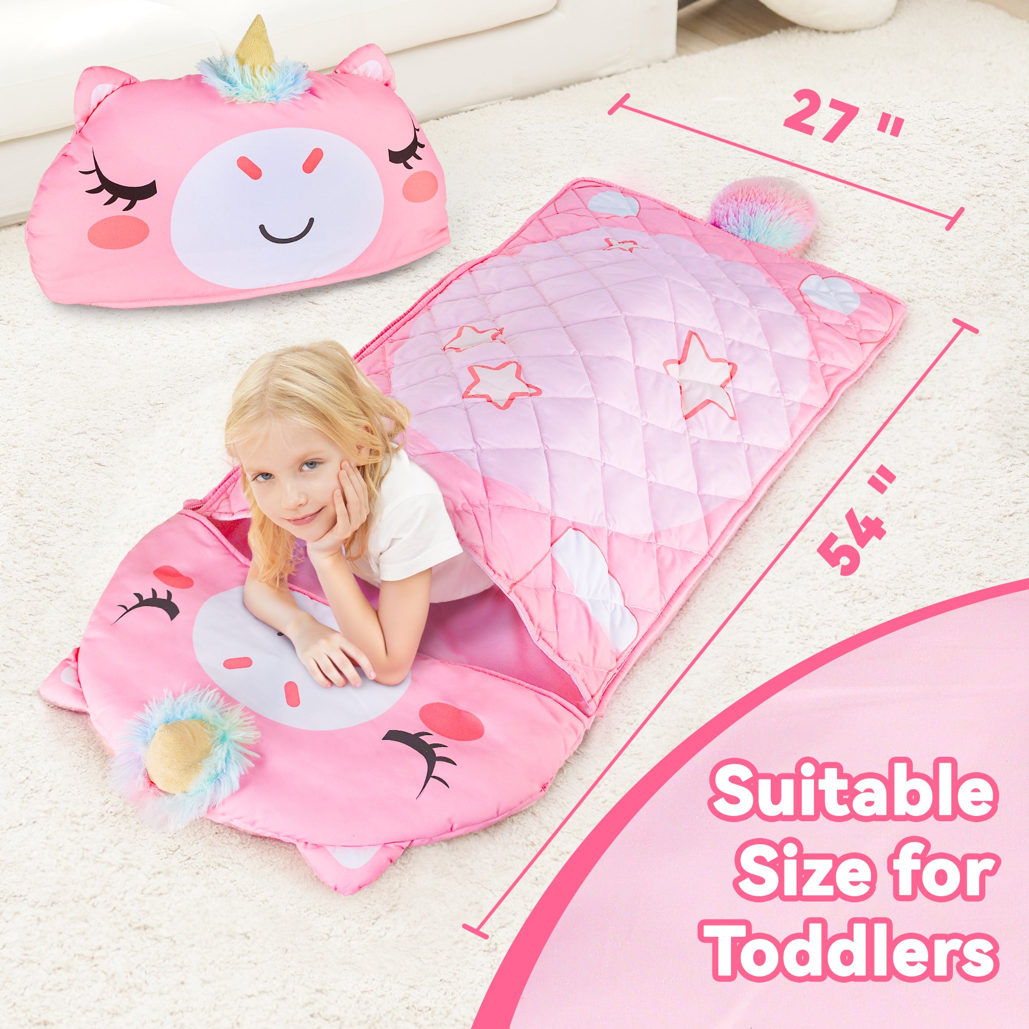 iPlay, iLearn Kid Sleeping Bag, Unicorn Slumber Sack, Toddler Girl Nap – iPlay iLearn Toys