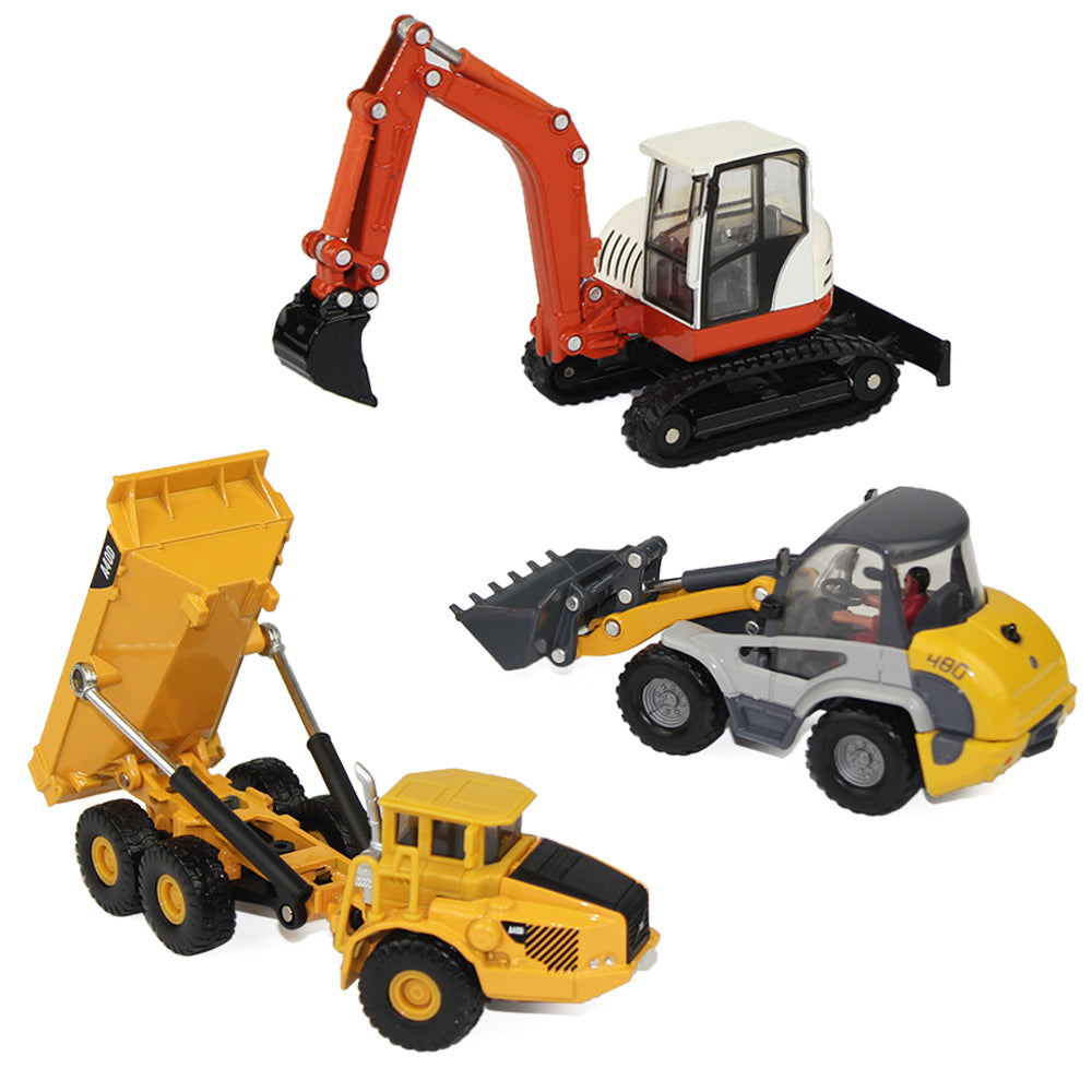 Heavy Duty Construction Site Playset Metal Tractor Toy