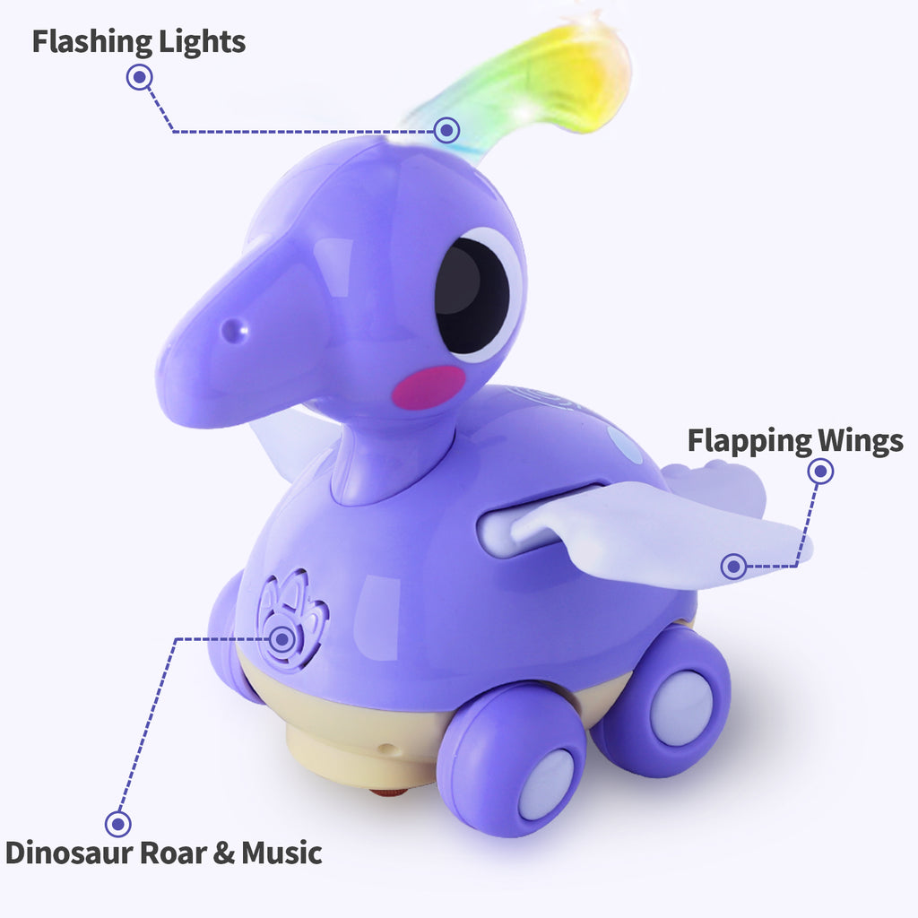 Baby Toddler Dinosaur Music Crawling Toys Moving Toy