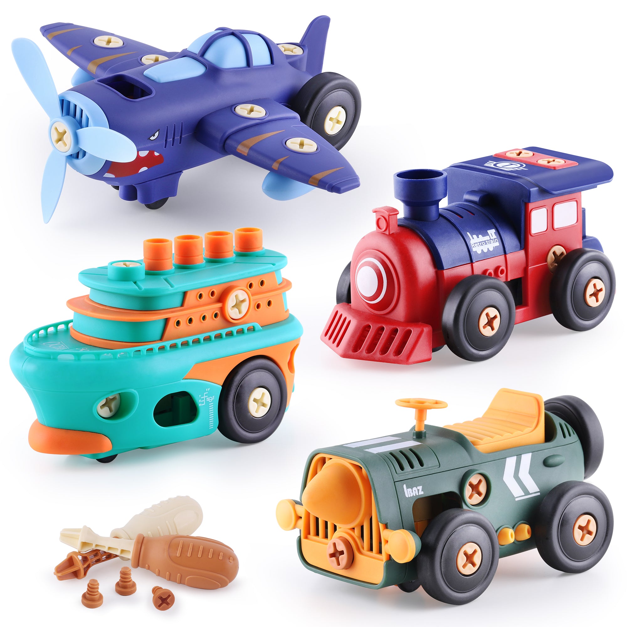 Removable Module Toy Electronic Take Apart Toy Set, Kids Assembly Vehicle Playset W ...