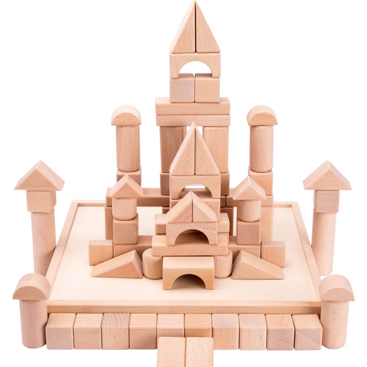 iPlay, iLearn 72 PCS Wooden Building Block Set Castle Blocks Kit ...