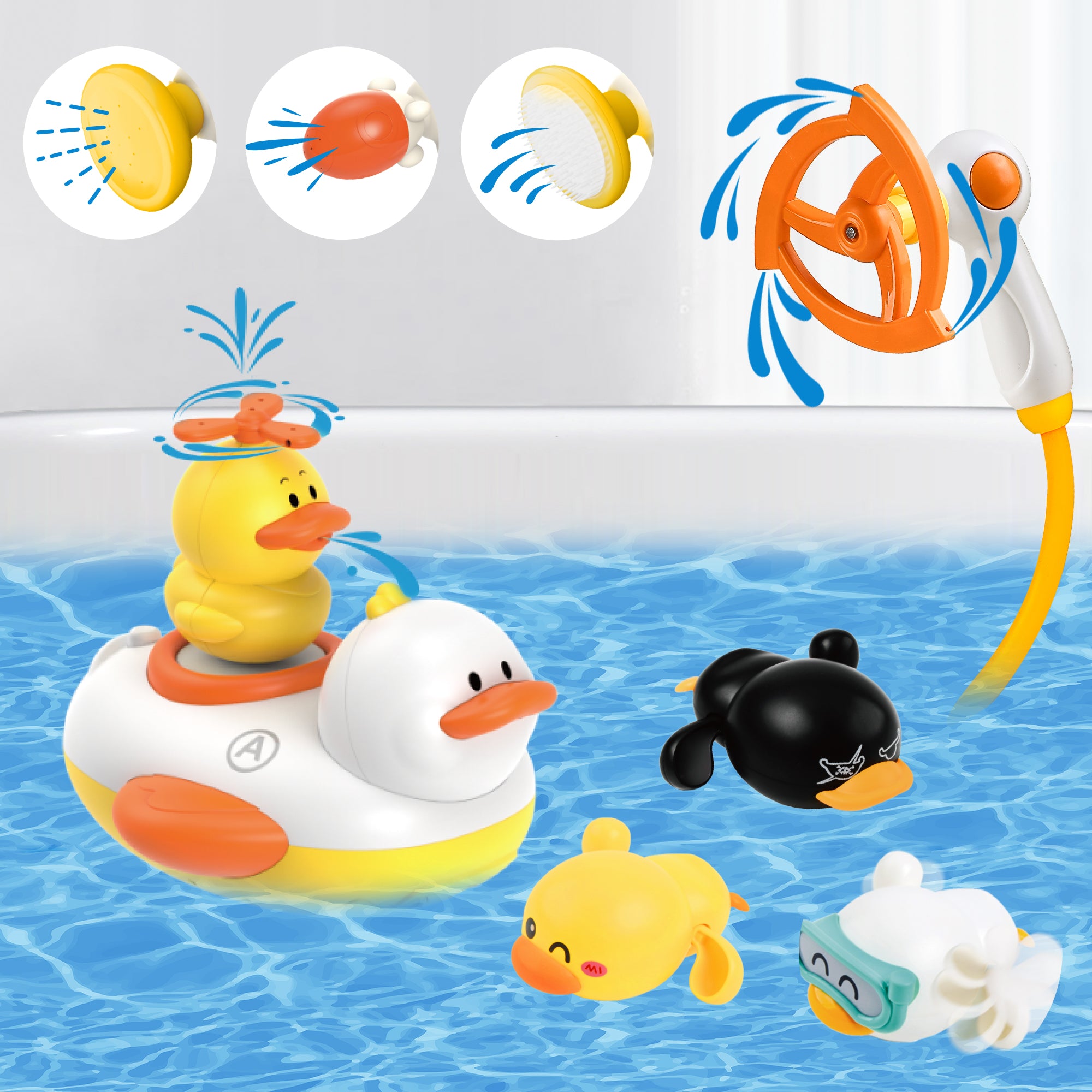 Duck Bath Toys, Baby Electronic Bathtub Toy – iPlay iLearn Toys