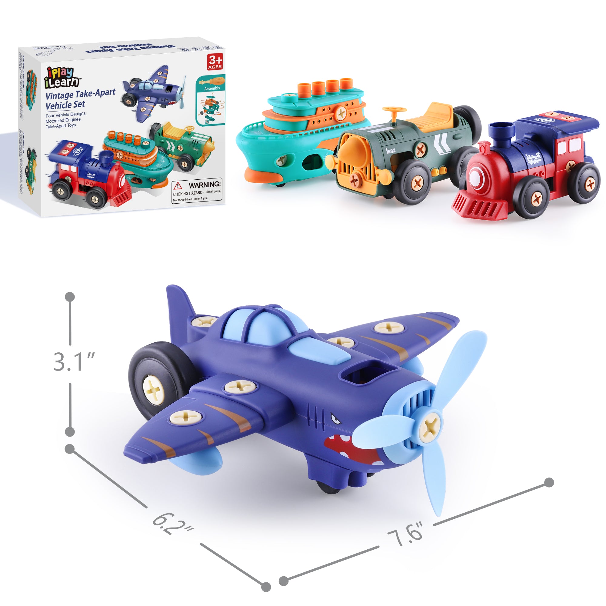 Removable Module Toy Electronic Take Apart Toy Set, Kids Assembly Vehicle Playset W ...