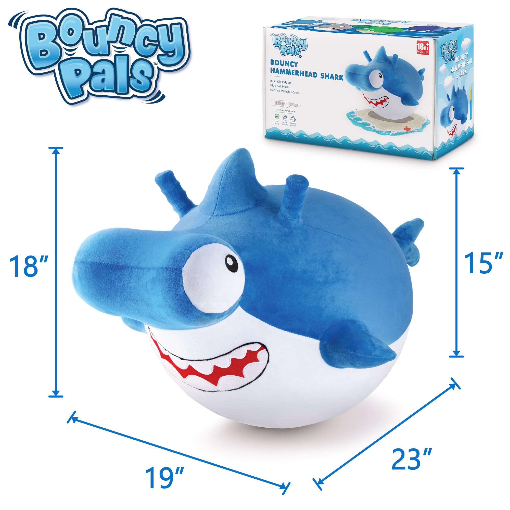 Bouncy Hammerhead Shark – iPlay iLearn Toys