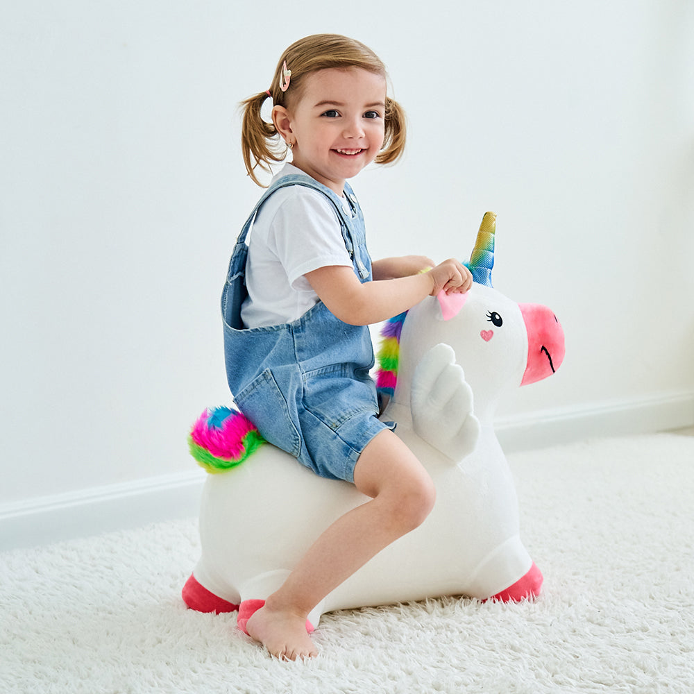 Unicorn Bouncy Bouncy Pals Horse Plush Hopping Animal Toys