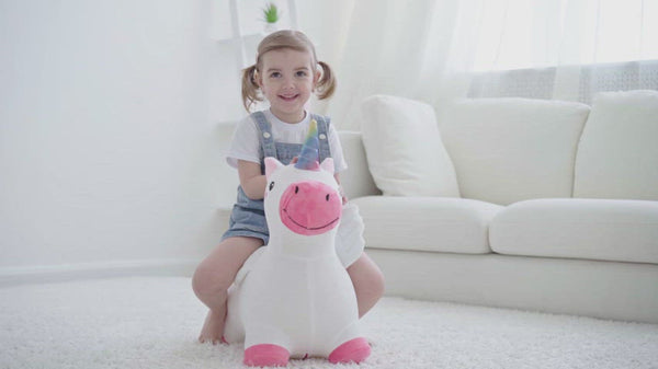Unicorn Bouncy Bouncy Pals Horse Plush Hopping Animal Toys
