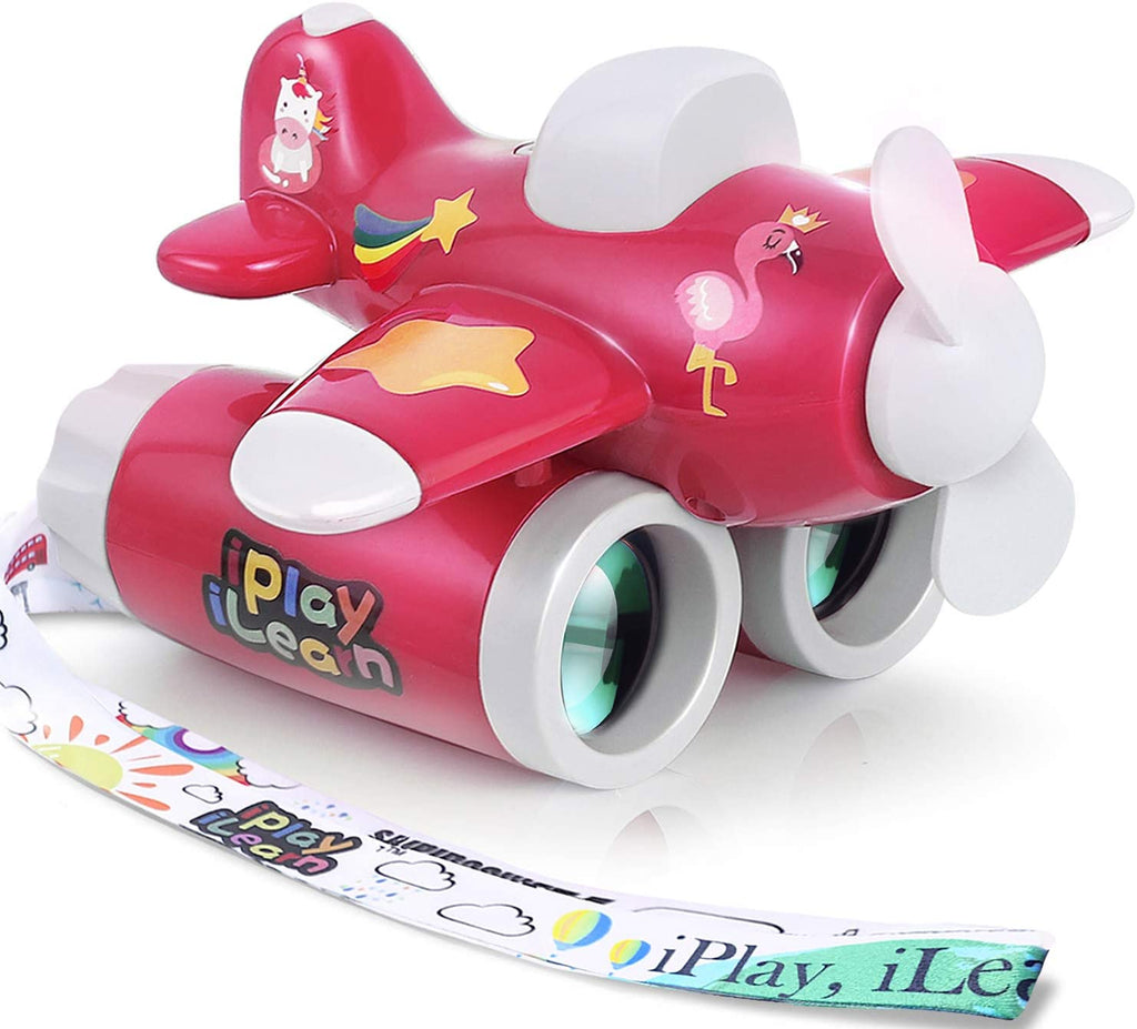 Airplane Pink Binoculars & Fan Nature Explore Toy